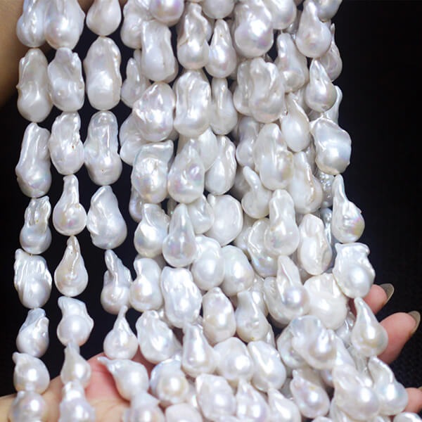 AAA High Quality Nucleated Baroque Pearl Strings