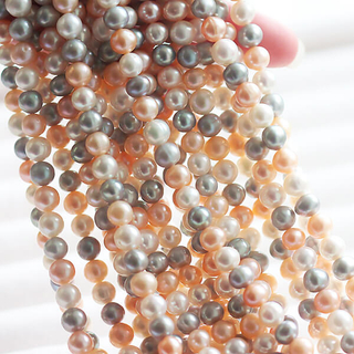 7-8mm Multicolor Round Cultured Freshwater Pearl Material