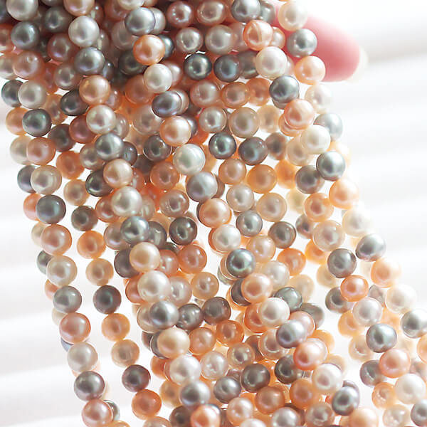 7-8mm Multicolor Round Cultured Freshwater Pearl Material
