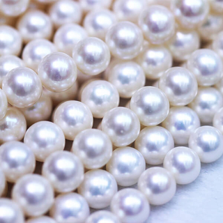 9-10mm AAA Good Round Cultured Freshwater Pearl Strings 