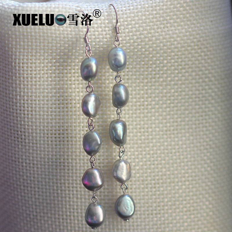 Fashion Baroque Natural Cultured Freshwater Pearl Earrings (XL140046)