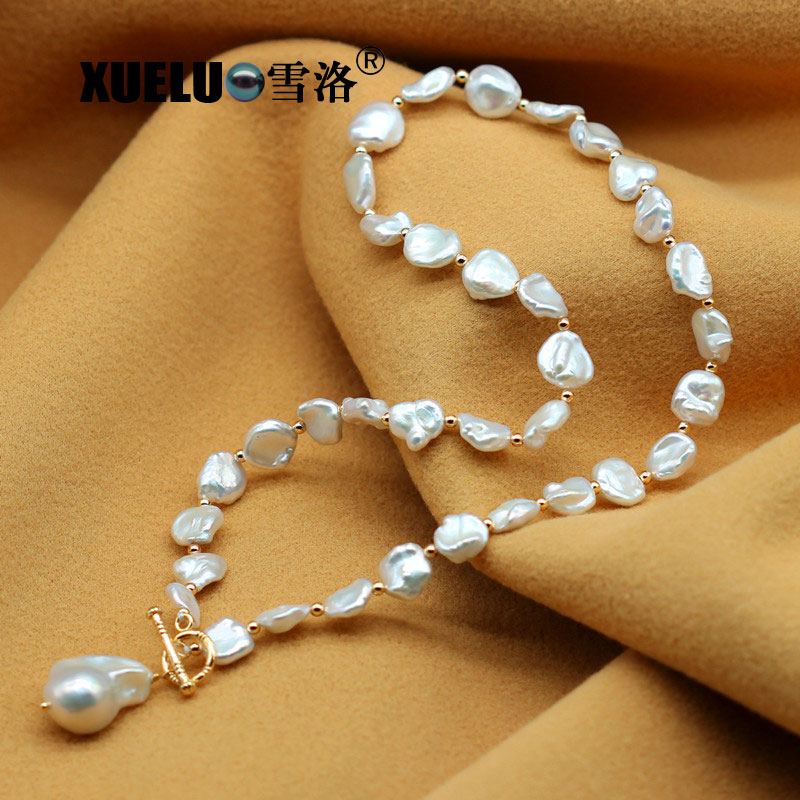 Fashion Designed Necklace Charming Natural Keshi Baroque Pearl Necklace (XL120052) 