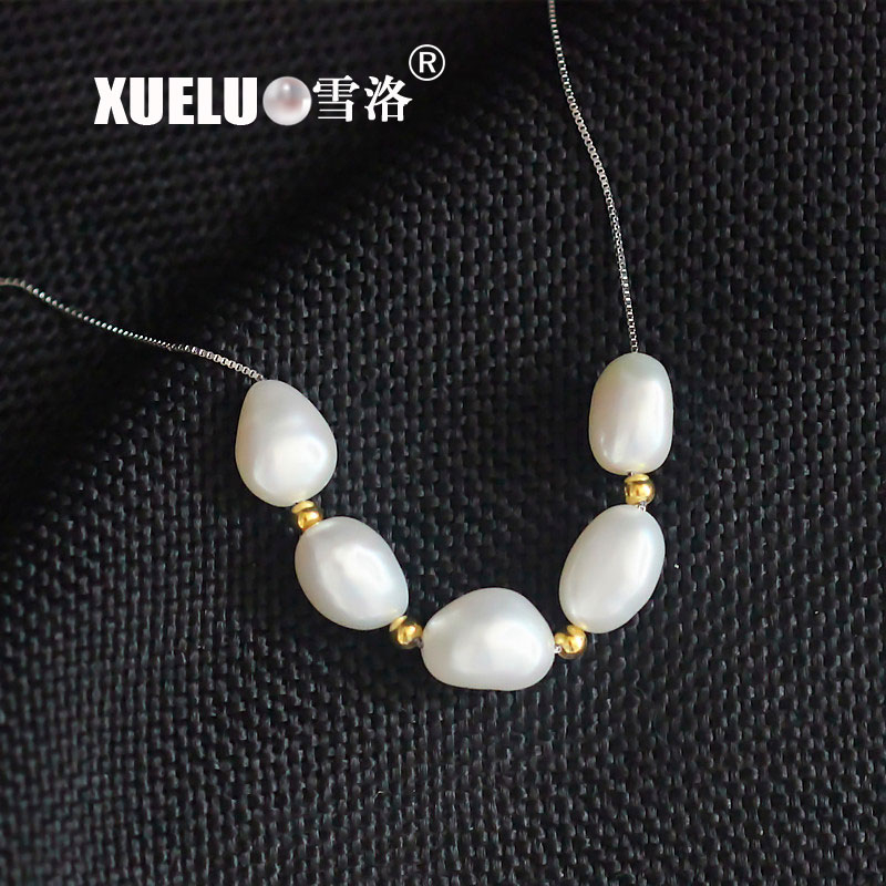 Silver Fashion Baroque Pearl Jewelry Freshwater Pearl Necklace (XL120041) 