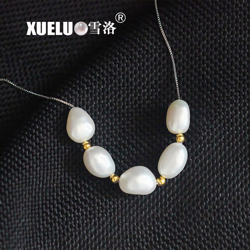 Silver Fashion Baroque Pearl Jewelry Freshwater Pearl Necklace (XL120041) 