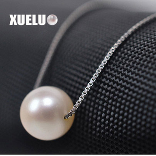 925 Sterling Silver White Lucky Bead Necklace（XL120007)