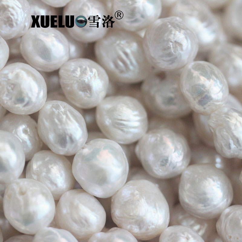 Round Baroque Natural Genuine Cultured Freshwater Pearl Strings Wholesale (XL190032)