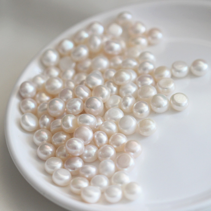 White Button Natural Cultured Freshwater Loose Pearls (XL110045)