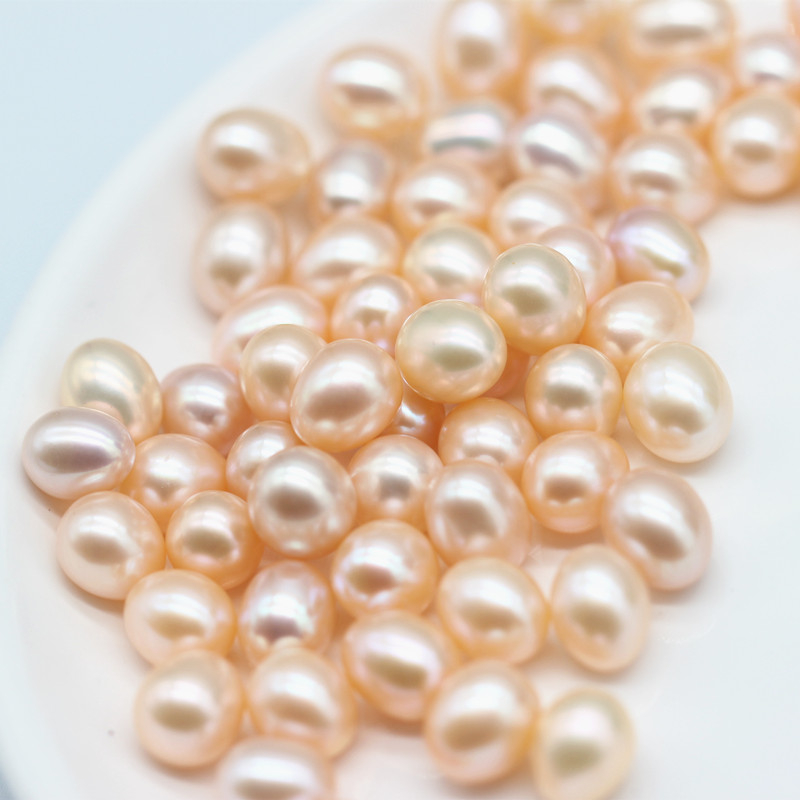 Oval/Rice AAAA Pink Natural Cultured Freshwater Pearls (XL110053)