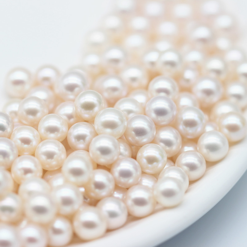 9mm Perfect Round White Freshwater Loose Pearls Beads(XL110052