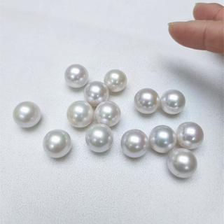 13-14mm Big Perfect Round White Freshwater Loose Pearls Beads(XL110057)