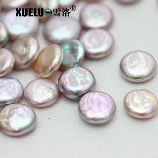 13-14mm Big Coin Baroque White Freshwater Loose Pearls Beads(XL110047)