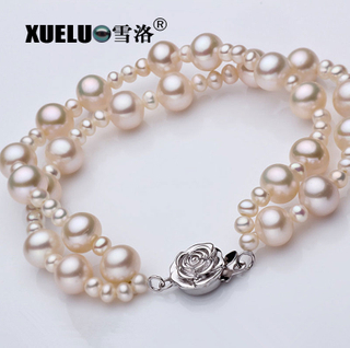 Fashion Natural Cultured Freshwater Pearls Bracelet Wholesale (XL150030)