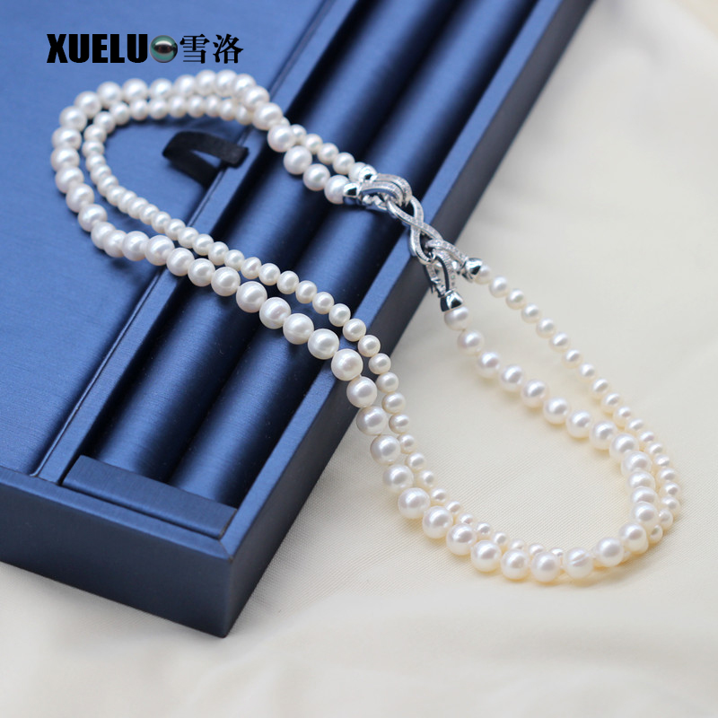 Fashion Double Strands Freshwater Pearl Necklace(XL120100)