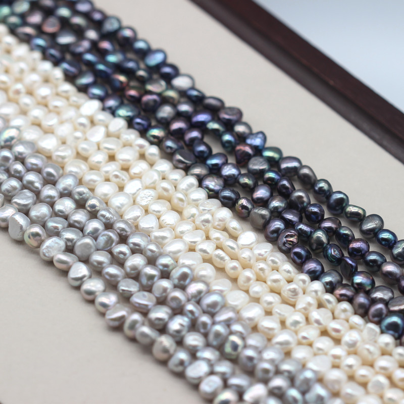 7-8mm AAA Nugget Baroque Natural Cultured Freshwater Pearl Strings Wholesale (XL180124) 