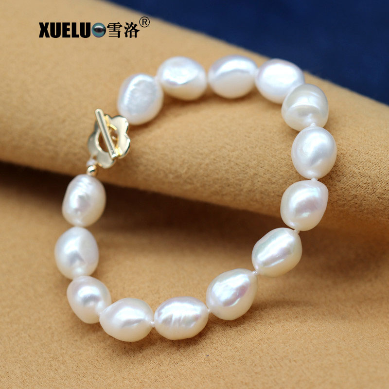 Fashion Genuine Natural Real Cultured Freshwater Baroque Pearl Bracelet Jewelry Wholesale(XL150144)