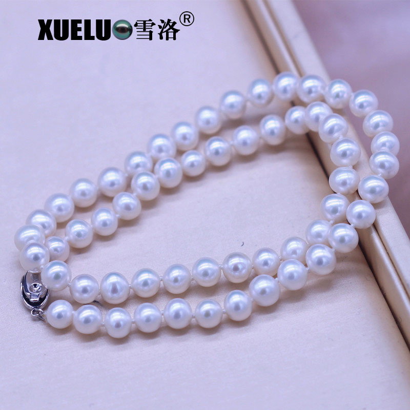 AAA High Quality Round Natural Cultured Freshwater Pearl Choker Necklace (XL120067)