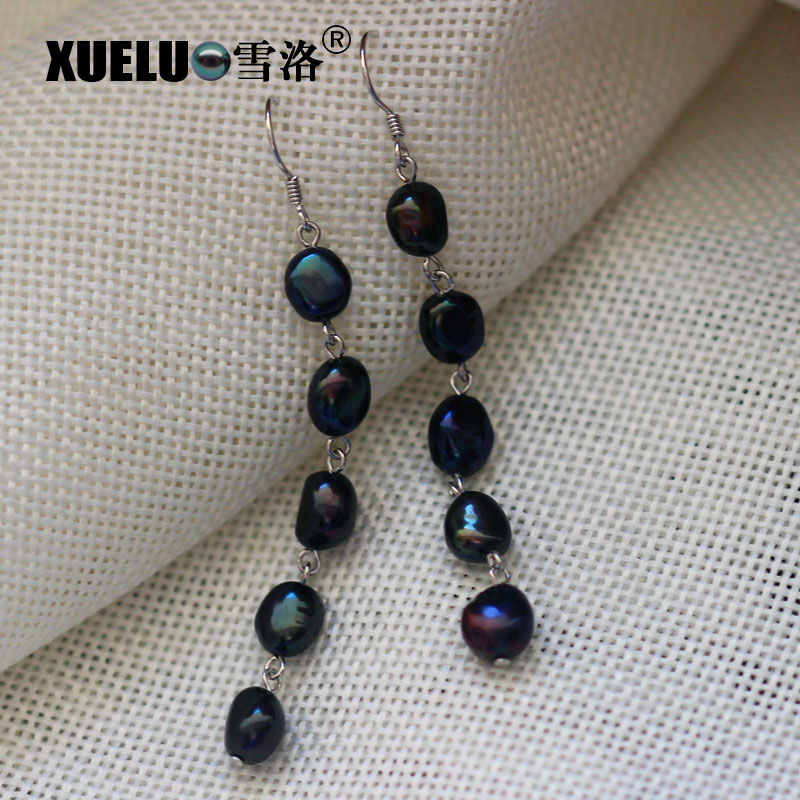 Fashion Baroque Natural Cultured Freshwater Pearl Earrings (XL140046)