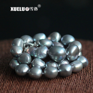12-13mm AAA Quality Large Baroque Freshwater Pearl Necklace（XL120095）