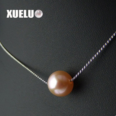 925 Sterling Silver White Lucky Bead Necklace（XL120007)