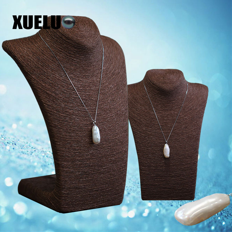 925 Sterling Silver Baroque Pink Freshwater Pearl Necklace（XL120008)