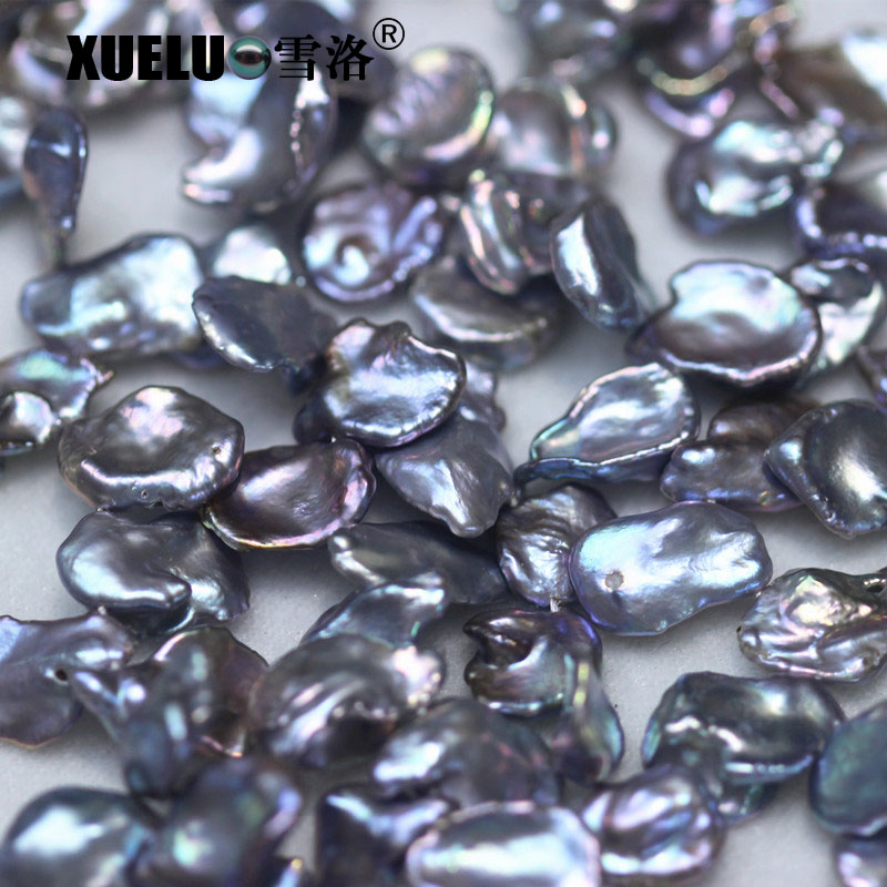 Grey Color Keshi Baroque Genuine Natural Cultured Freshwater Pearl Strings (XL190011)