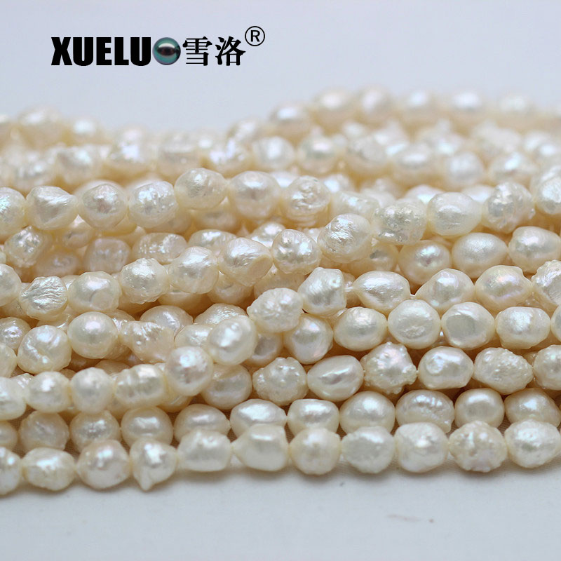 9-10mm Wrinkled White Genuine Natural Cultured Freshwater Pearl Strings Wholesale (XL190025)