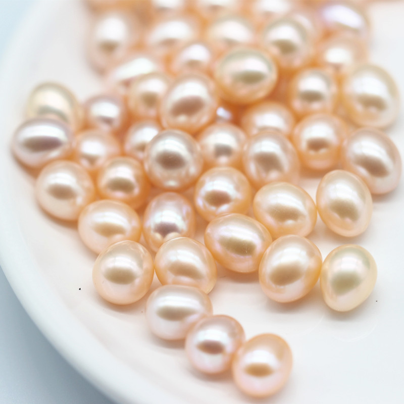 Oval/Rice AAAA Pink Natural Cultured Freshwater Pearls (XL110053)