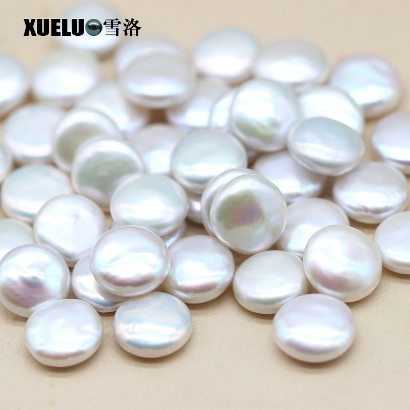 13-14mm Big Coin Baroque White AAAA Quality Freshwater Loose Pearls Beads(XL110055)