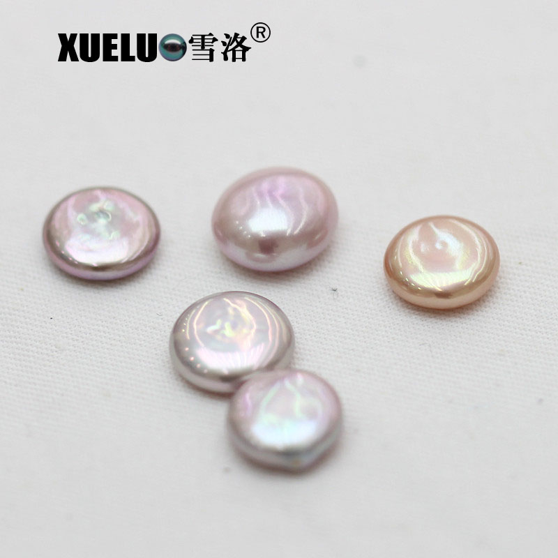 13-14mm Big Coin Baroque White Freshwater Loose Pearls Beads(XL110047)