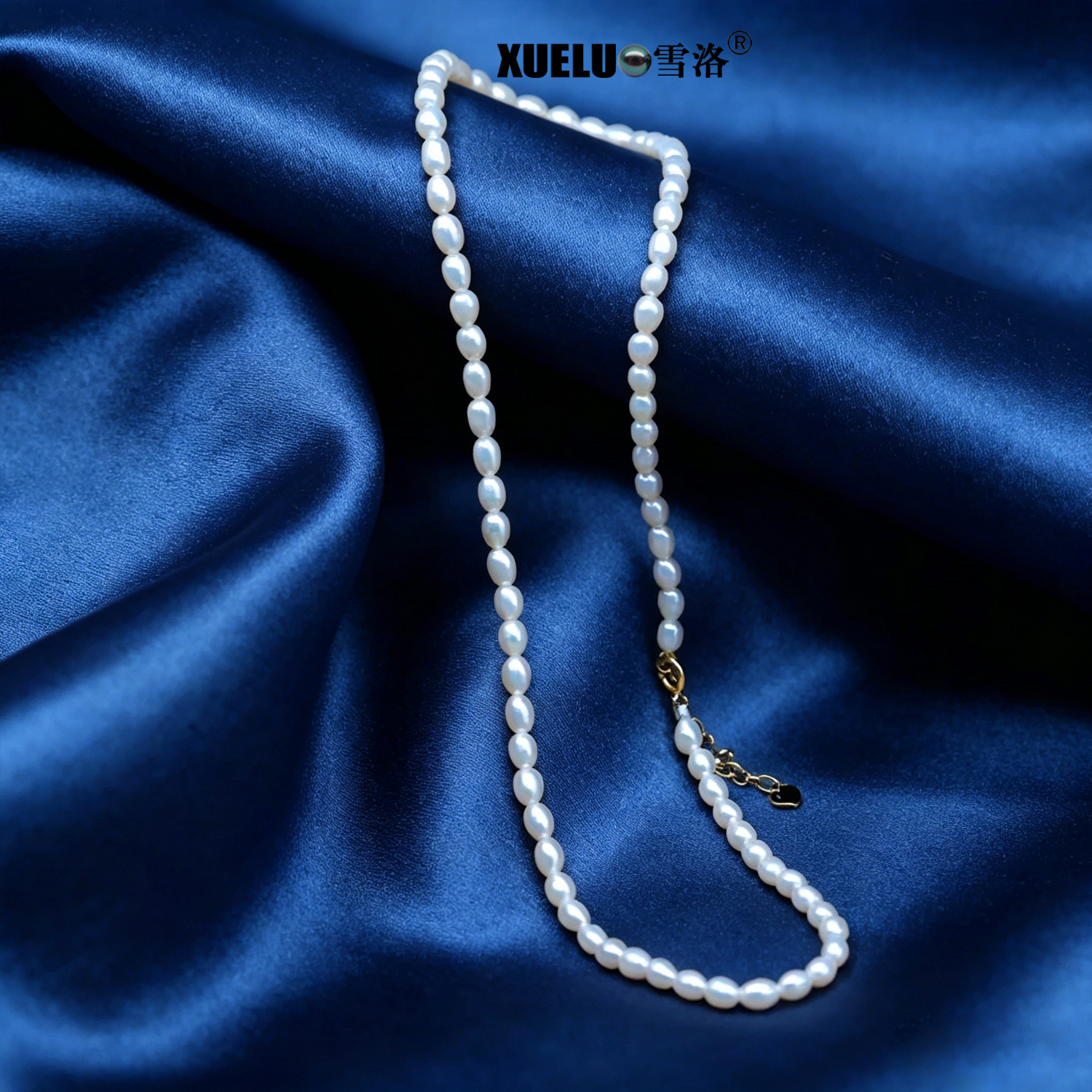 Fashionable Sterling Silver Jewelry Real Oval Freshwater Pearl Necklace (XL120105)