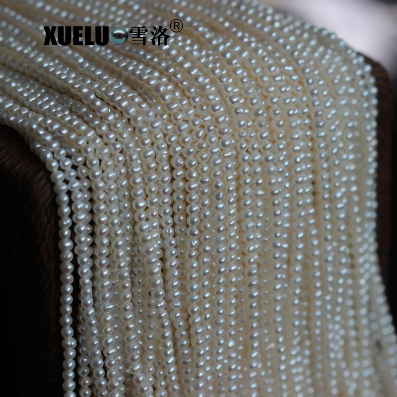 3-3.5mm Micro Small Round Cultured Freshwater Pearls Strings Manufacture (XL180066)