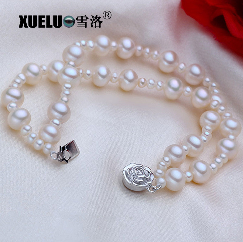 Fashion Natural Cultured Freshwater Pearls Bracelet Wholesale (XL150030)