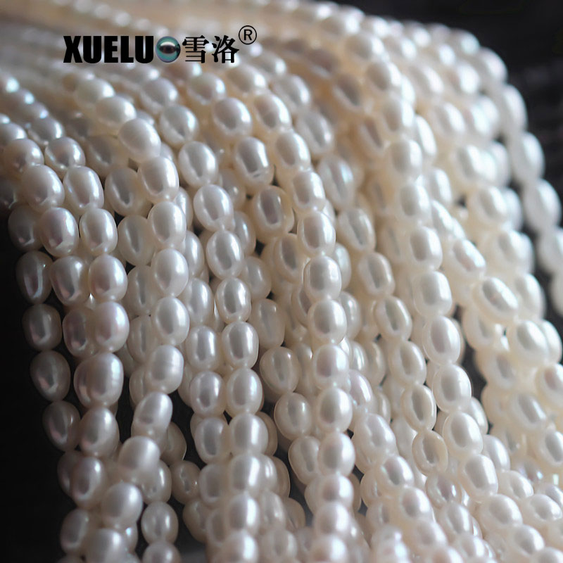 5-6mm White Drop Natural Cultured Freshwater Pearl Strings Wholesale (XL180106) 