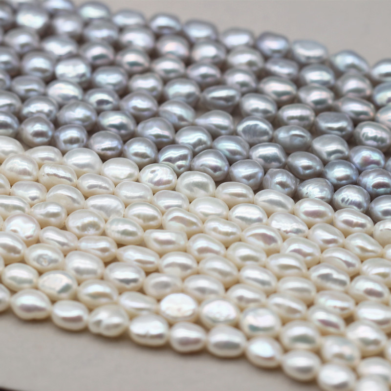 7-8mm AAA Good Quality Baroque Nugget Cultured Freshwater Pearl Strings (XL180122) 