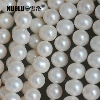  11mm Grey Round Natural Cultured Freshwater Pearl Strings Wholesale(XL180109) 