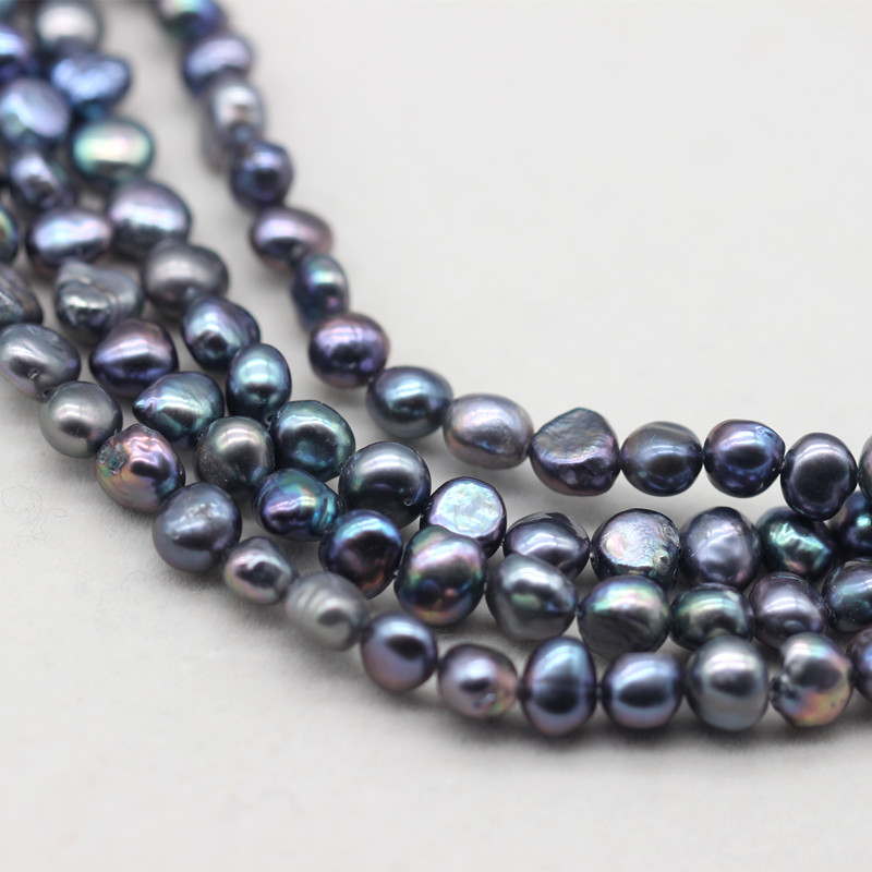 7-8mm AAA Nugget Baroque Natural Cultured Freshwater Pearl Strings Wholesale (XL180124) 