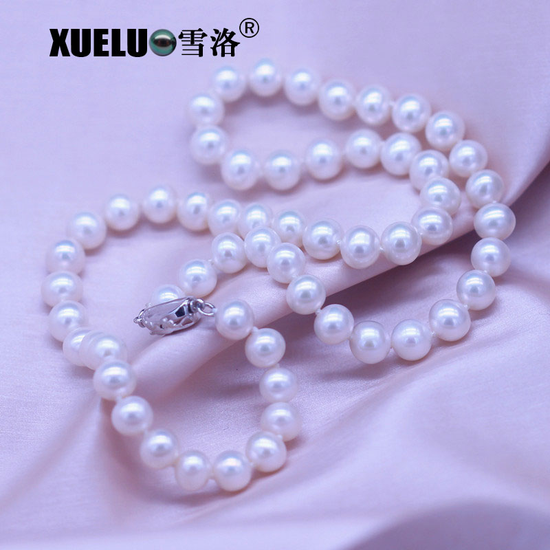 AAA High Quality Round Natural Cultured Freshwater Pearl Choker Necklace (XL120067)