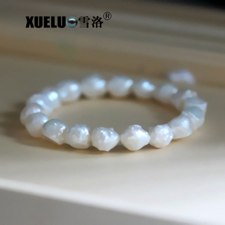 Stretch Wrinkle Baroque Chinese Cultured Freshwater Pearl Bracelet (XL150114)