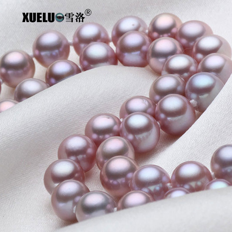 7-8mm Lavender Color Classic Freshwater Pearl Necklace（XL120089）