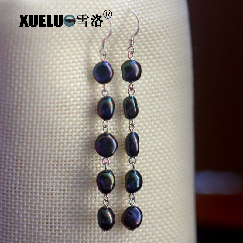 Fashion Baroque Natural Cultured Freshwater Pearl Earrings (XL140046)