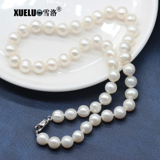9-10mm Cheap Classic Choker Round Cultured Natural Freshwater Pearl Necklace (XL120050) 