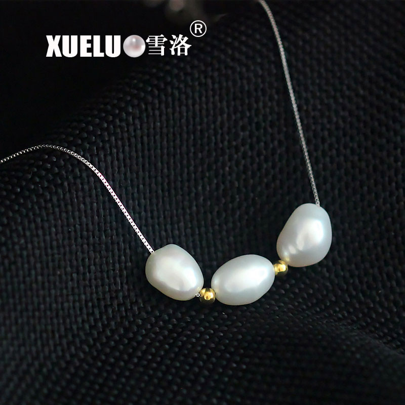 Silver Fashion Baroque Pearl Jewelry Freshwater Pearl Necklace (XL120041) 
