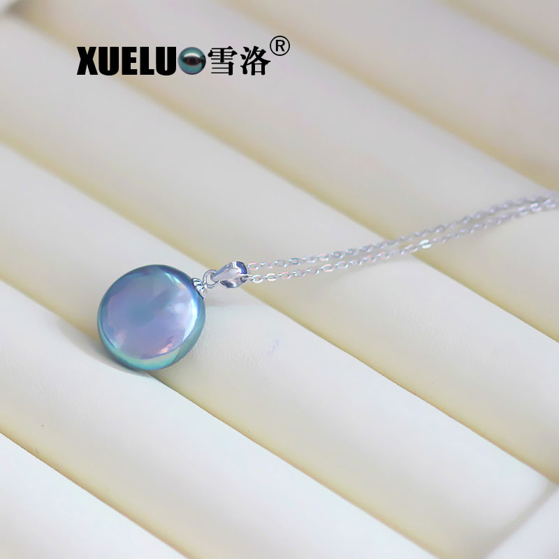 Necklace Natural Cultured Fresh Water Coin Shape Pearl Jewelry (XL120045)