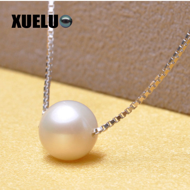 925 Sterling Silver White Lucky Bead Necklace（XL120007)
