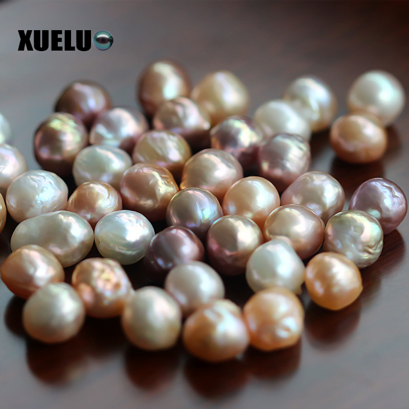 Round Baroque Multi-color Freshwater Loose Pearl Beads(XL110001)