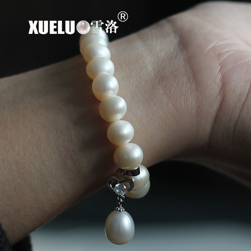 7-8mm Fashionable Round Chinese Cultured Freshwater Pearl Bracelet (XL150060)
