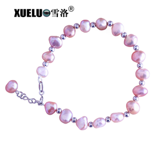 Fashion Baroque Natural Cultured Freshwater Pearl Bracelet Jewelry(XL150131)