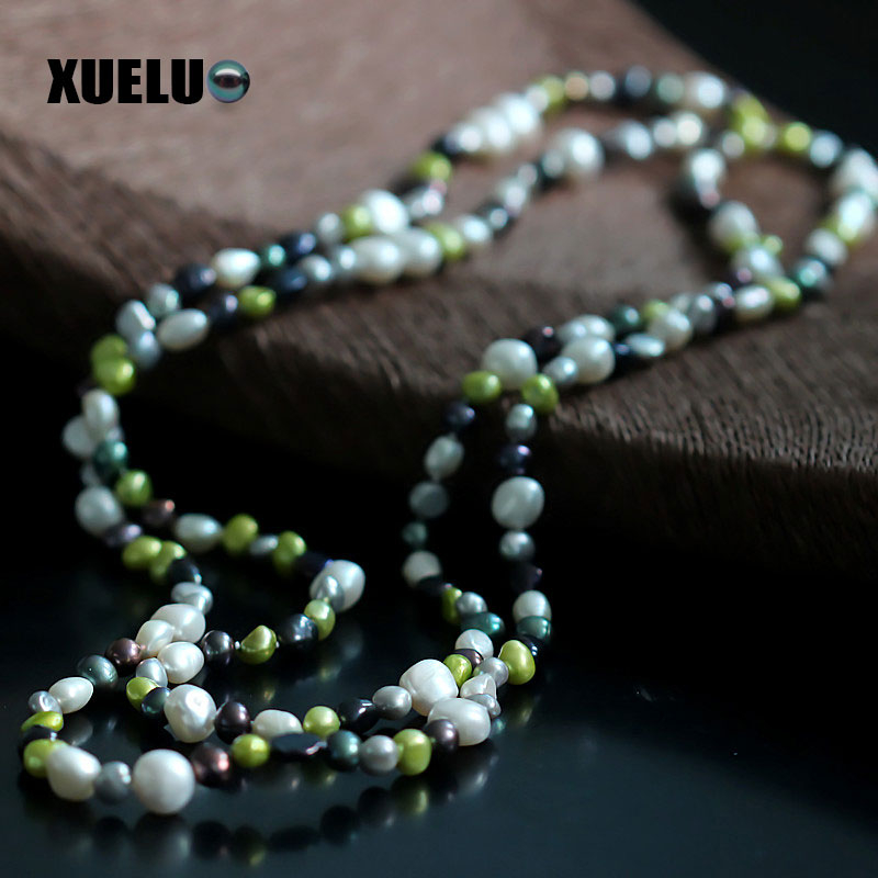 Fashion Long Freshwater Pearl Necklace(XL120001)