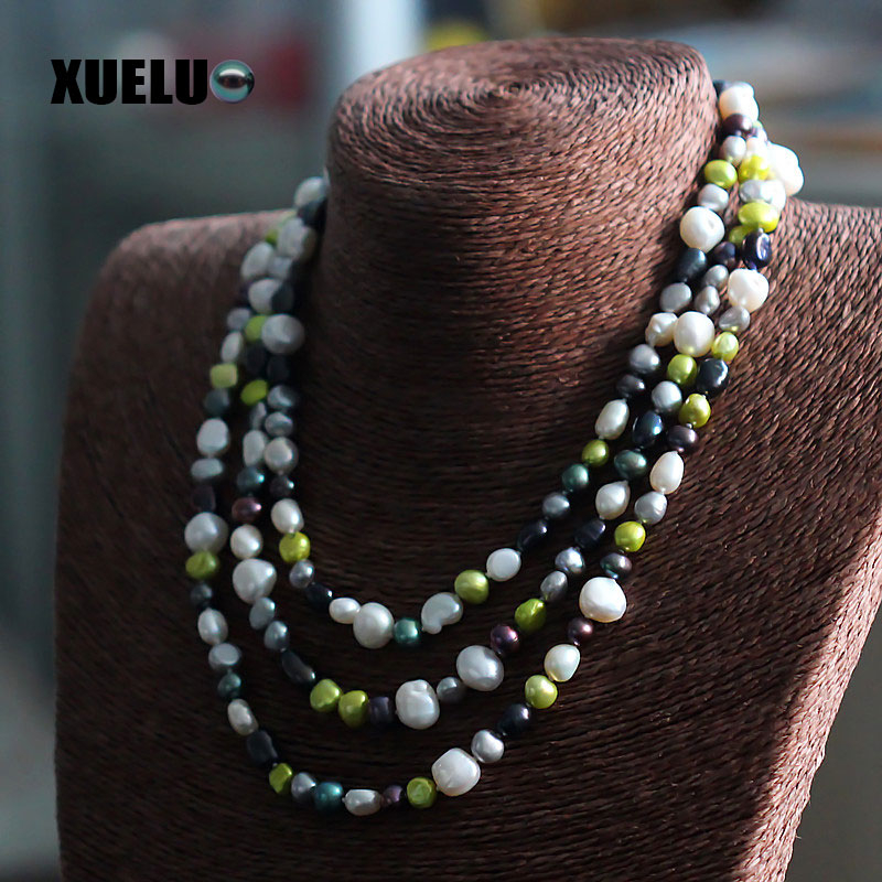 Fashion Long Freshwater Pearl Necklace(XL120001)