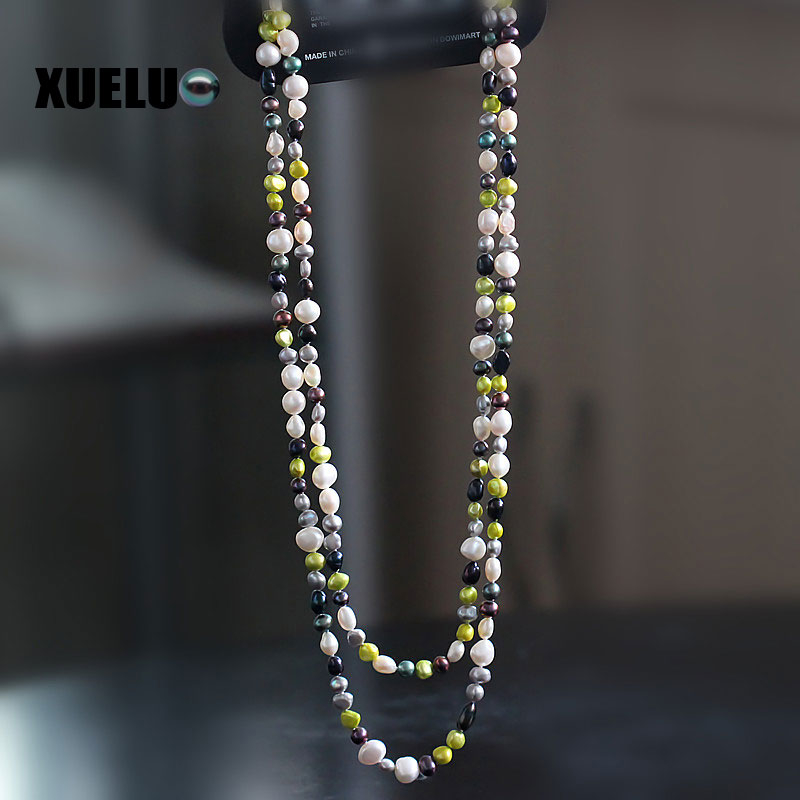 Fashion Long Freshwater Pearl Necklace(XL120001)